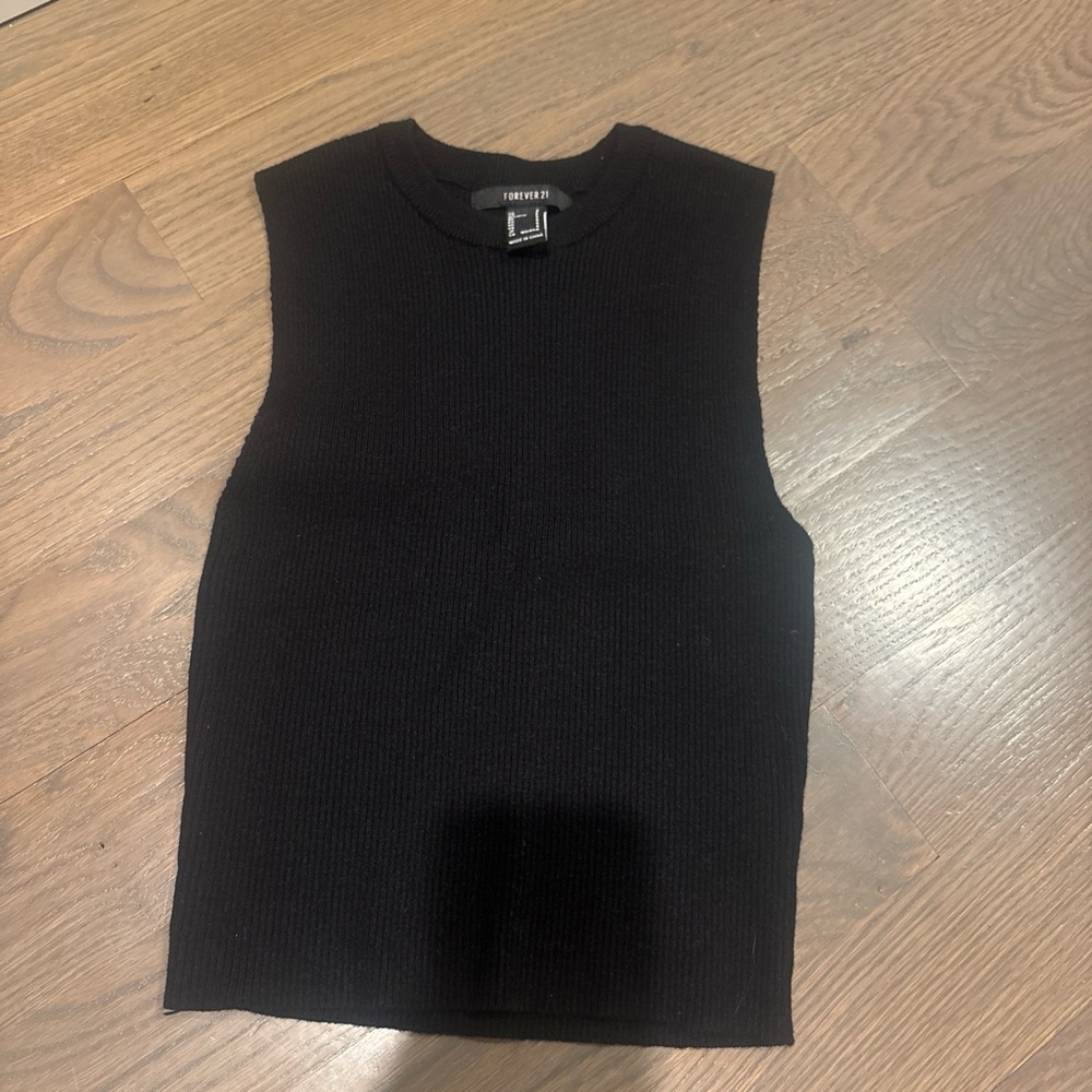 Forever 21 Black Knit Sleeveless Top